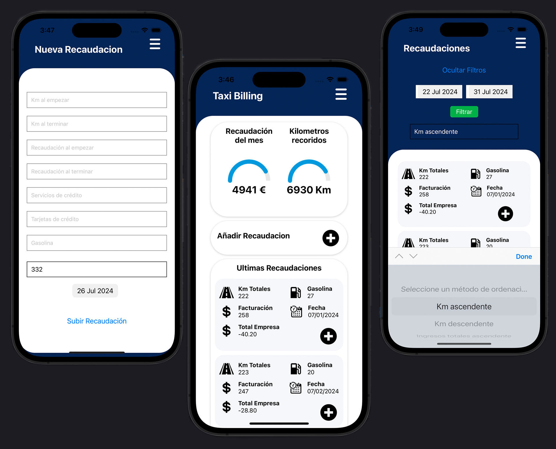 App de gestión para conductores